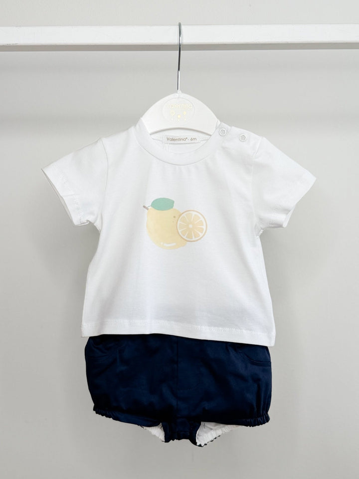 Valentina Bebés "August" Lemon T-Shirt &amp; Shorts - Millie and John