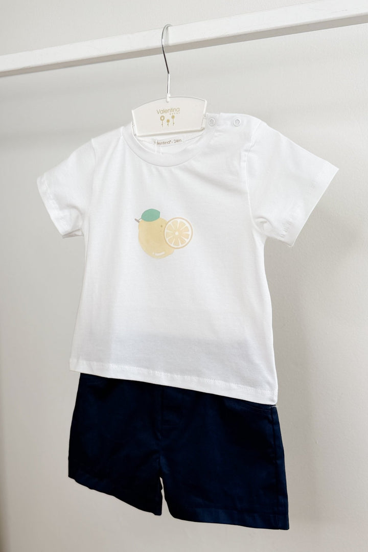 Valentina Bebés "August" Lemon T-Shirt &amp; Shorts - Millie and John