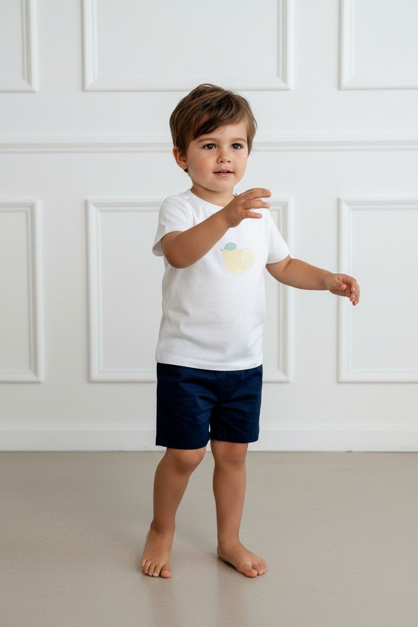 Valentina Bebés "August" Lemon T-Shirt & Shorts - Millie and John