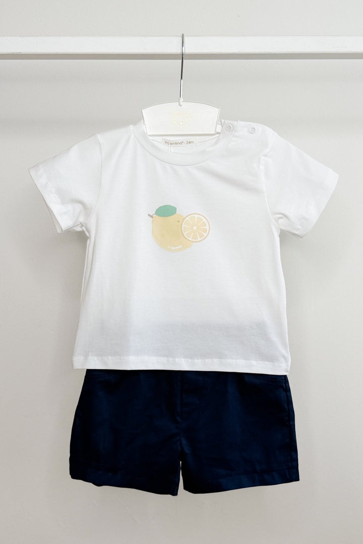 Valentina Bebés "August" Lemon T-Shirt &amp; Shorts - Millie and John
