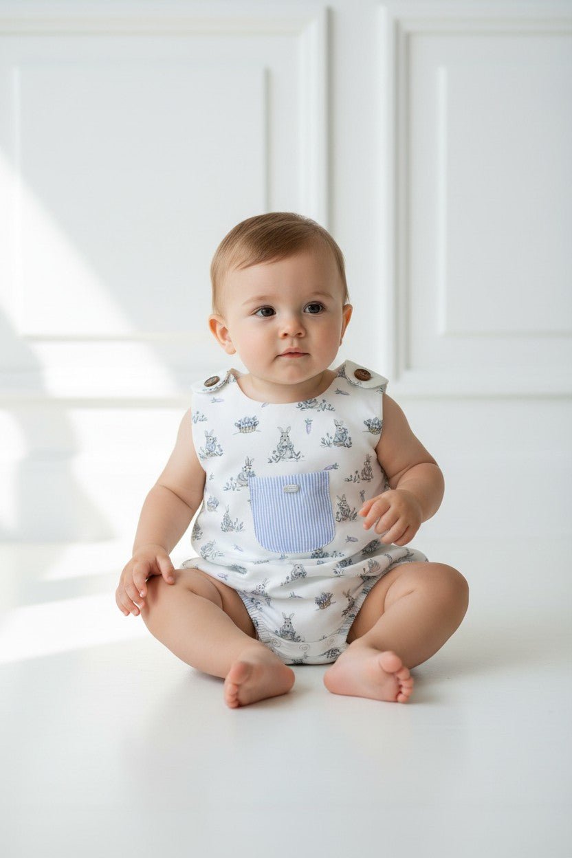 Valentina Bebés "Beau" Blue Peter Rabbit Shortie - Millie and John