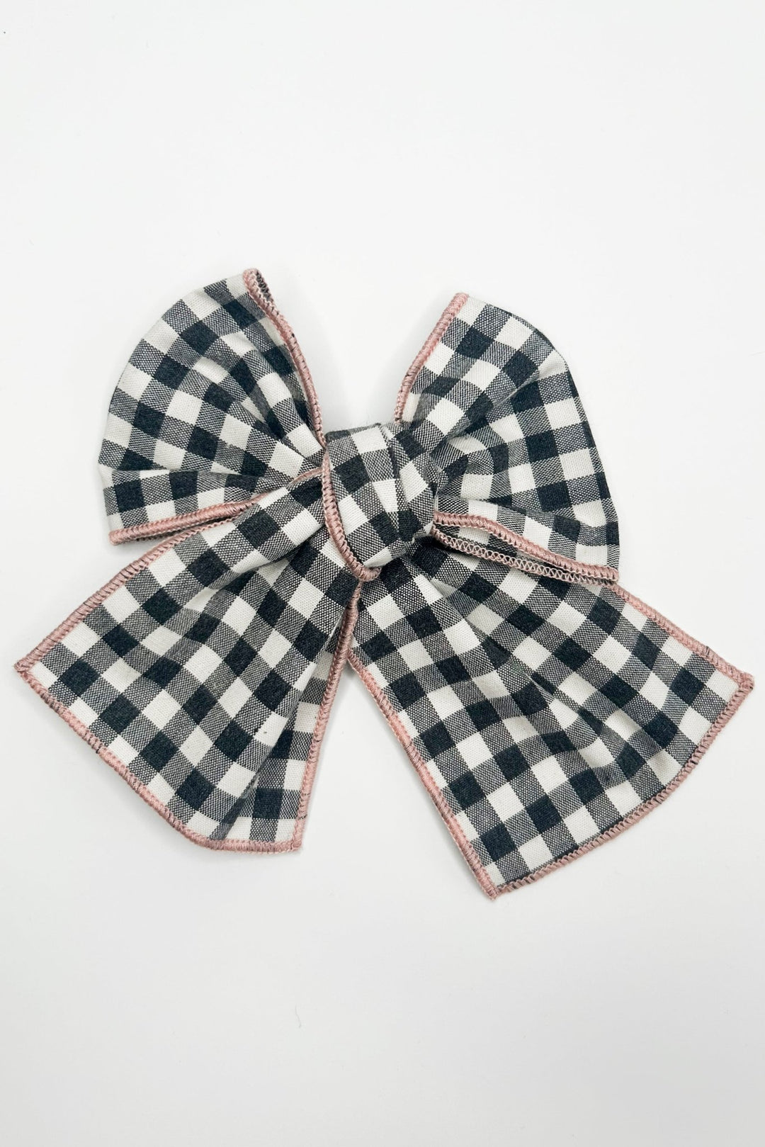 Valentina Bebes Black Gingham Hair Bow - Millie and John
