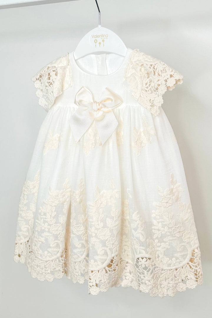 Valentina Bebés "Dorothea" Cream Lace Dress & Bloomers - Millie and John