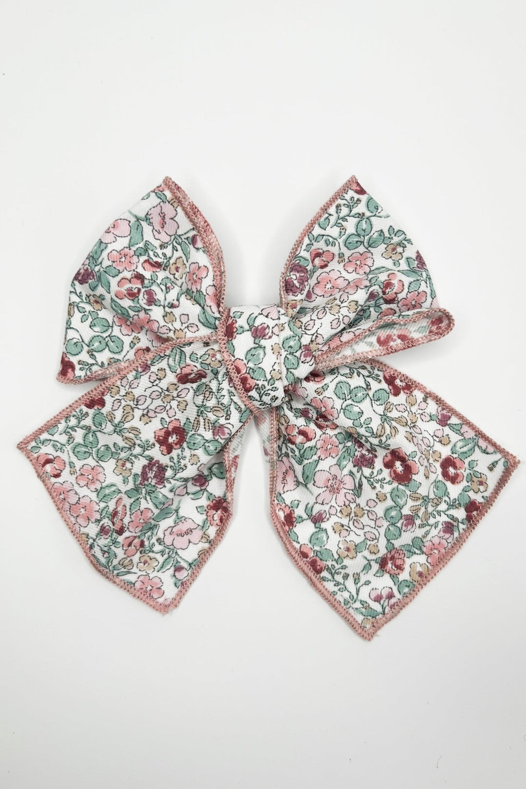 Valentina Bebes Dusky Pink Vintage Floral Hair Bow - Millie and John