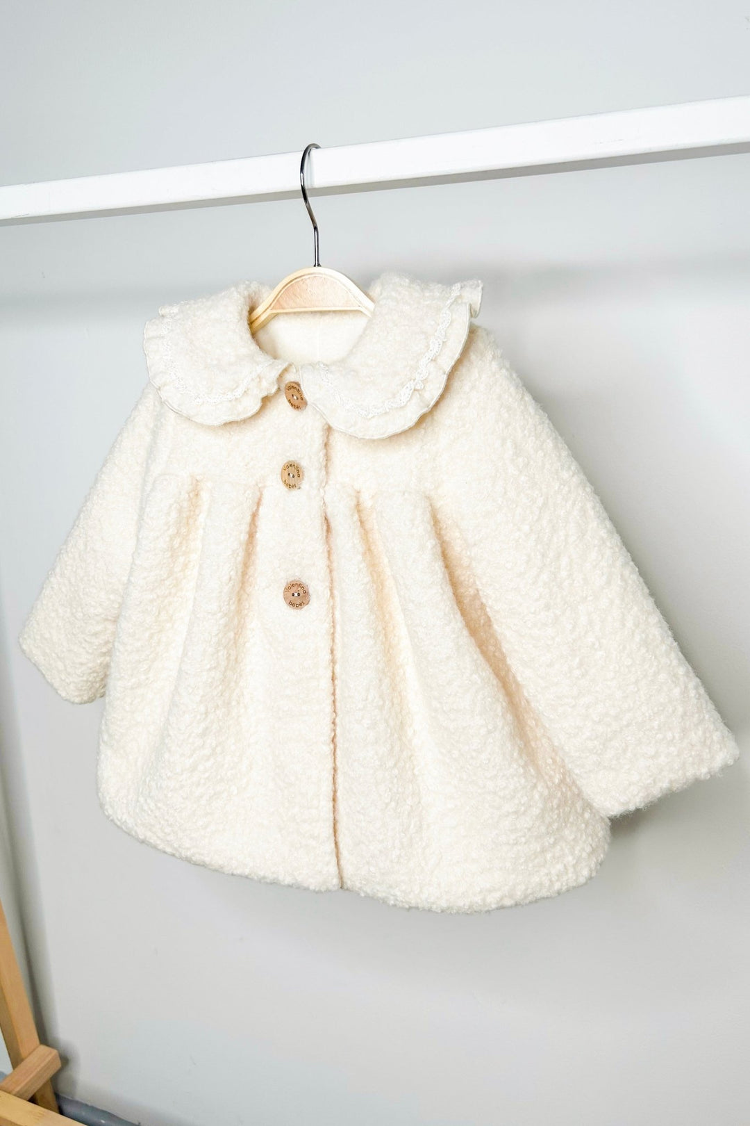 Valentina Bebes Ivory Bouclé Coat - Millie and John