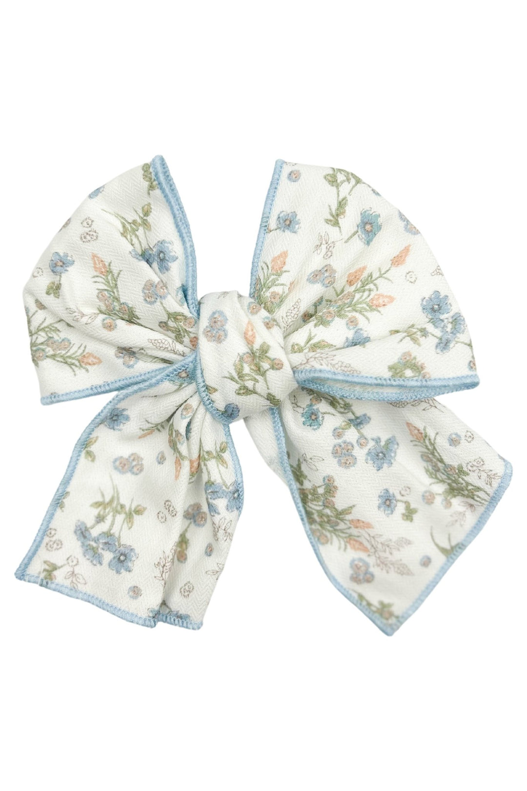 Valentina Bebes Light Blue Floral Hair Bow - Millie and John