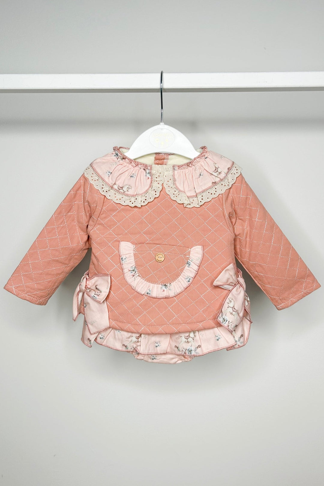 Valentina Bebes "Lula" Salmon Pink Carousel Pony Top & Skort - Millie and John