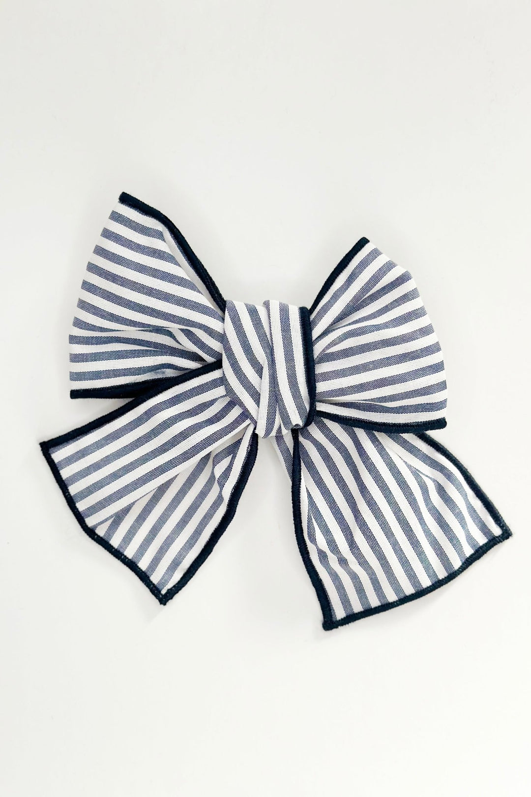 Valentina Bebés Navy Striped Hair Bow - Millie and John