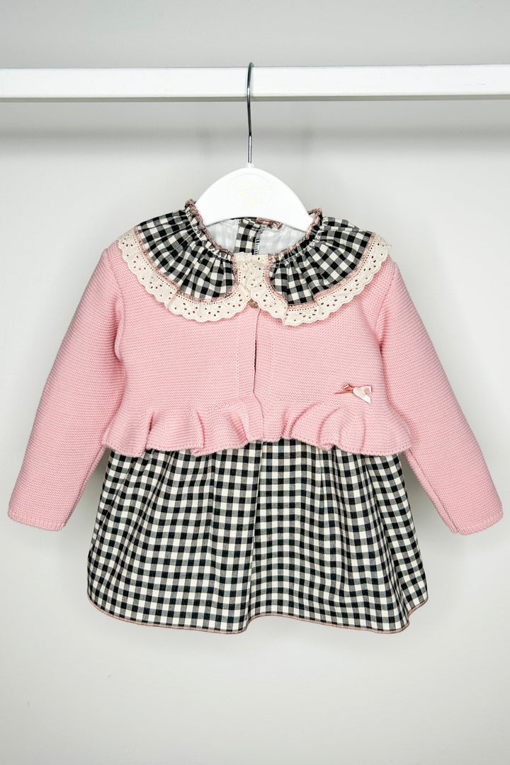 Valentina Bebes "Posy" Black Gingham Dress Set - Millie and John