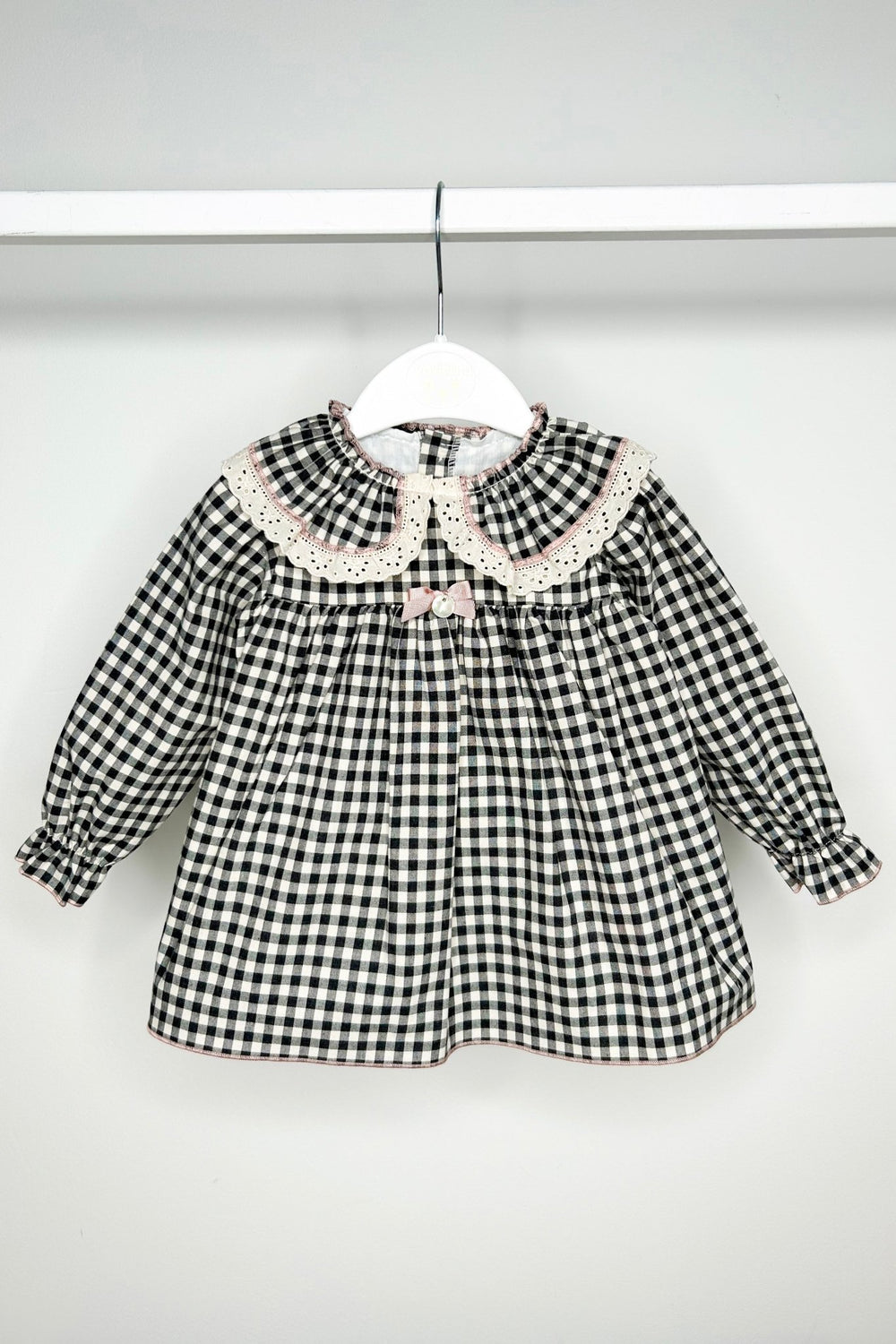 Valentina Bebes "Posy" Black Gingham Dress Set - Millie and John