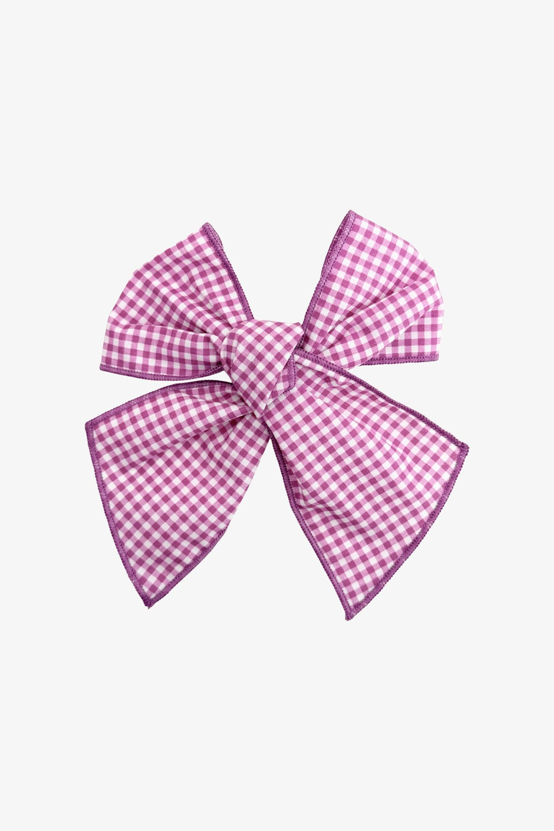 Valentina Bebés Purple Gingham Hair Bow - Millie and John