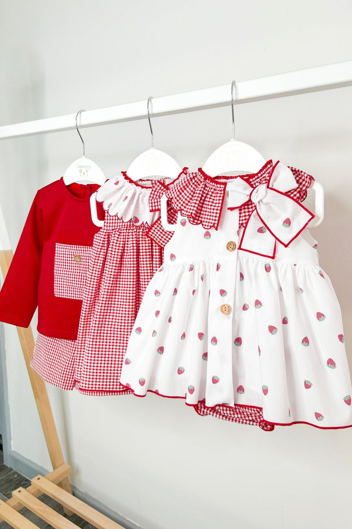 Valentina Bebés "Roland" Red Gingham Top & Shorts - Millie and John