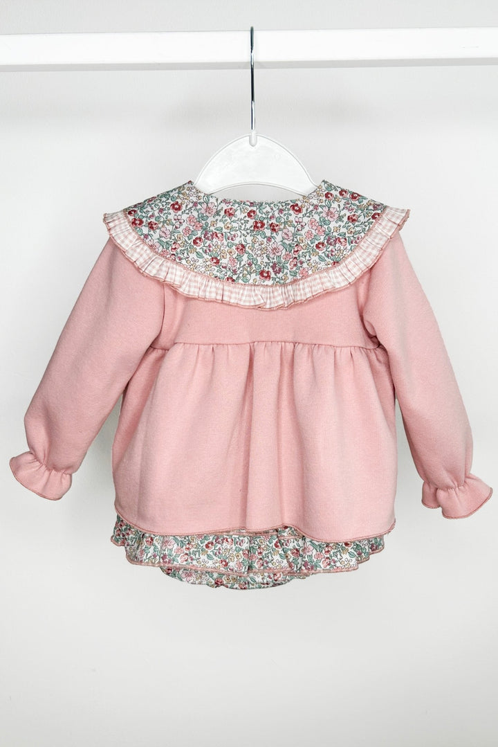 Valentina Bebes "Shelby" Dusky Pink Sweatshirt & Floral Skirt - Millie and John