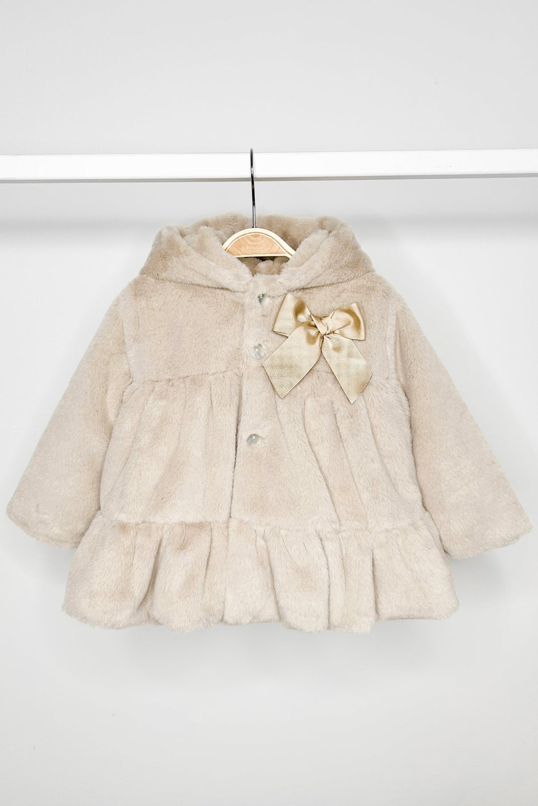 Valentina Bebes Stone Faux Fur Hooded Coat - Millie and John