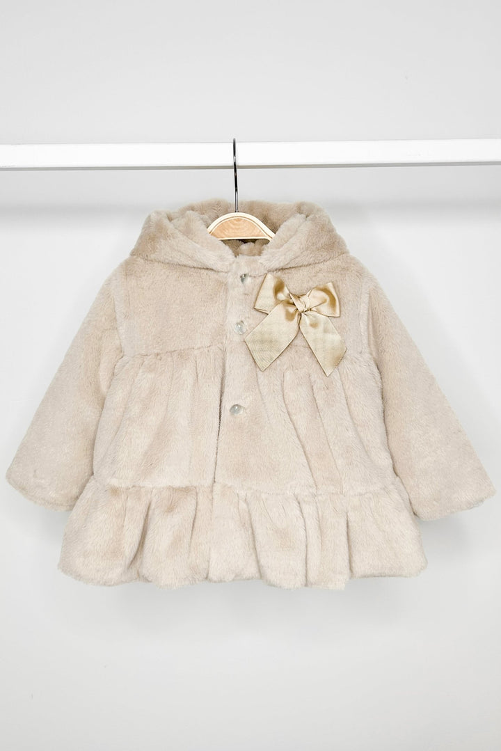 Valentina Bebes Stone Faux Fur Hooded Coat - Millie and John