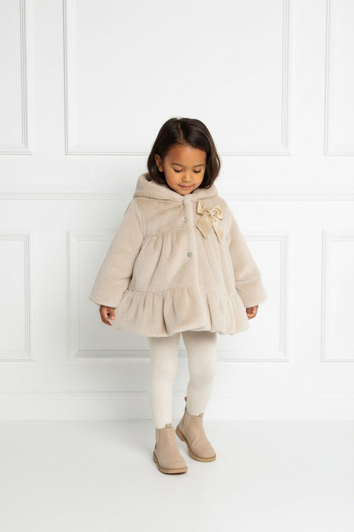 Valentina Bebes Stone Faux Fur Hooded Coat - Millie and John