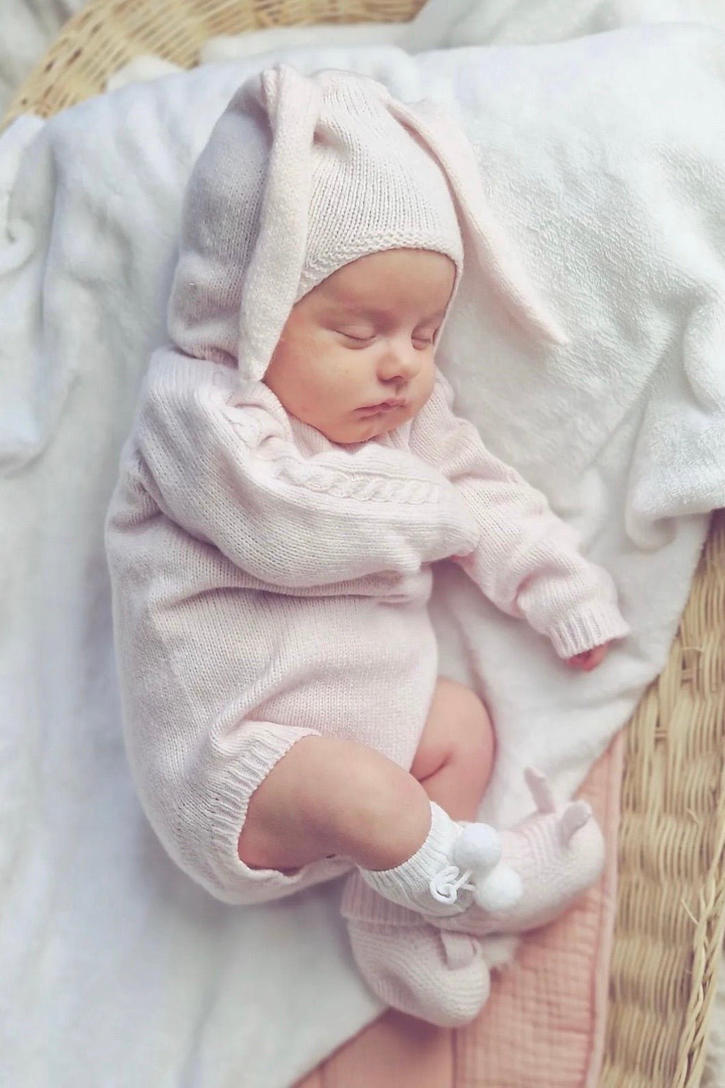 Wedoble "Angel" Cashmere Bunny Shortie - Millie and John