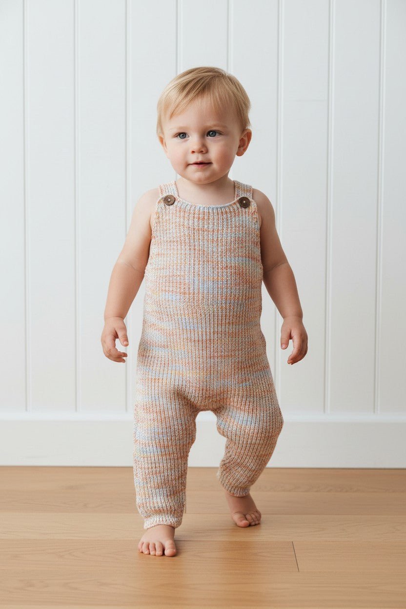 Wedoble "Channing" Multicoloured Knitted Dungarees - Millie and John