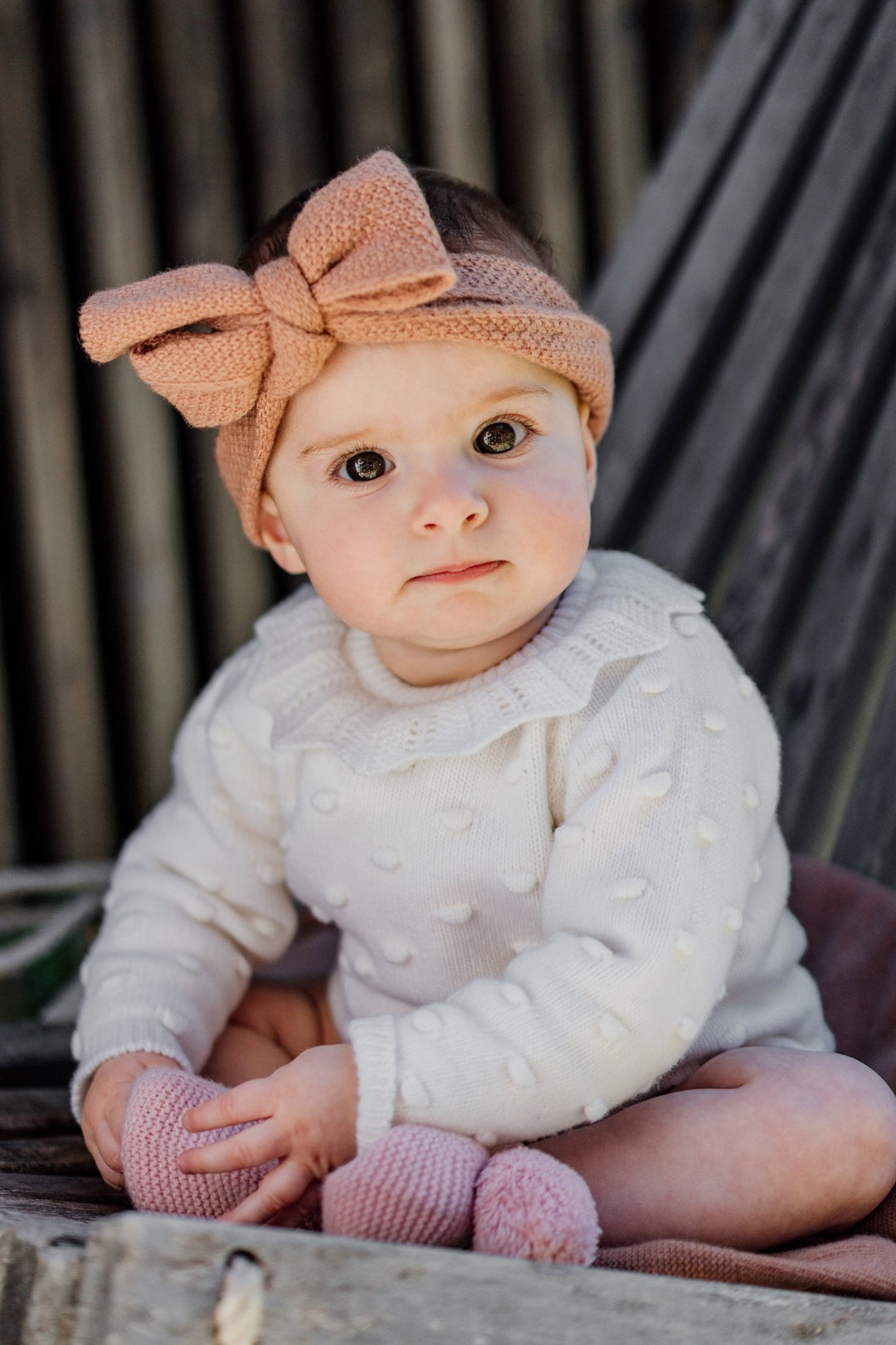 Wedoble "Fia" Cashmere Popcorn Knit Romper - Millie and John