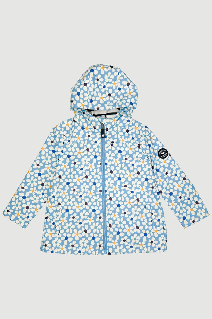 Week - end à la Mer "Aviana" Blue Floral Waterproof Raincoat - Millie and John