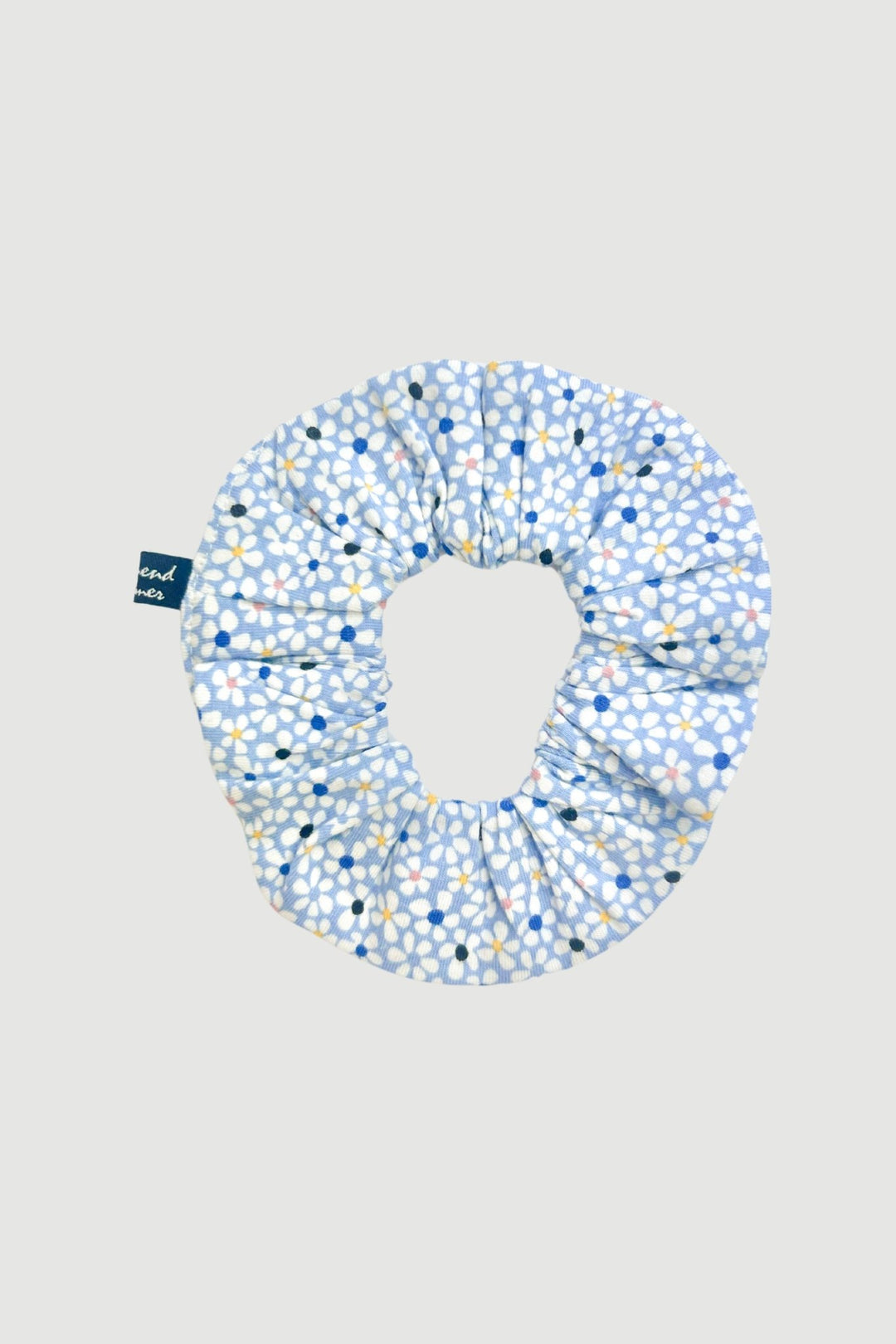 Week - end à la Mer Blue Floral Scrunchie - Millie and John