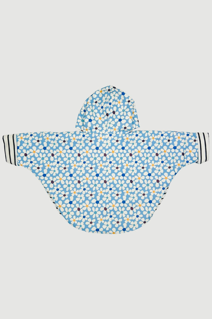 Week - end à la Mer "Dory" Blue Floral Waterproof Cape - Millie and John