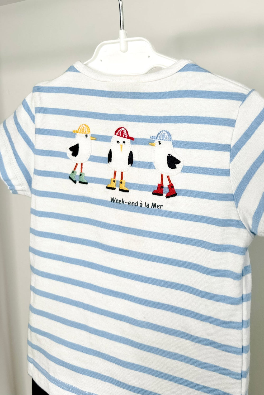 Week - end à la Mer "Finnegan" Blue Striped Tee & Navy Shorts - Millie and John