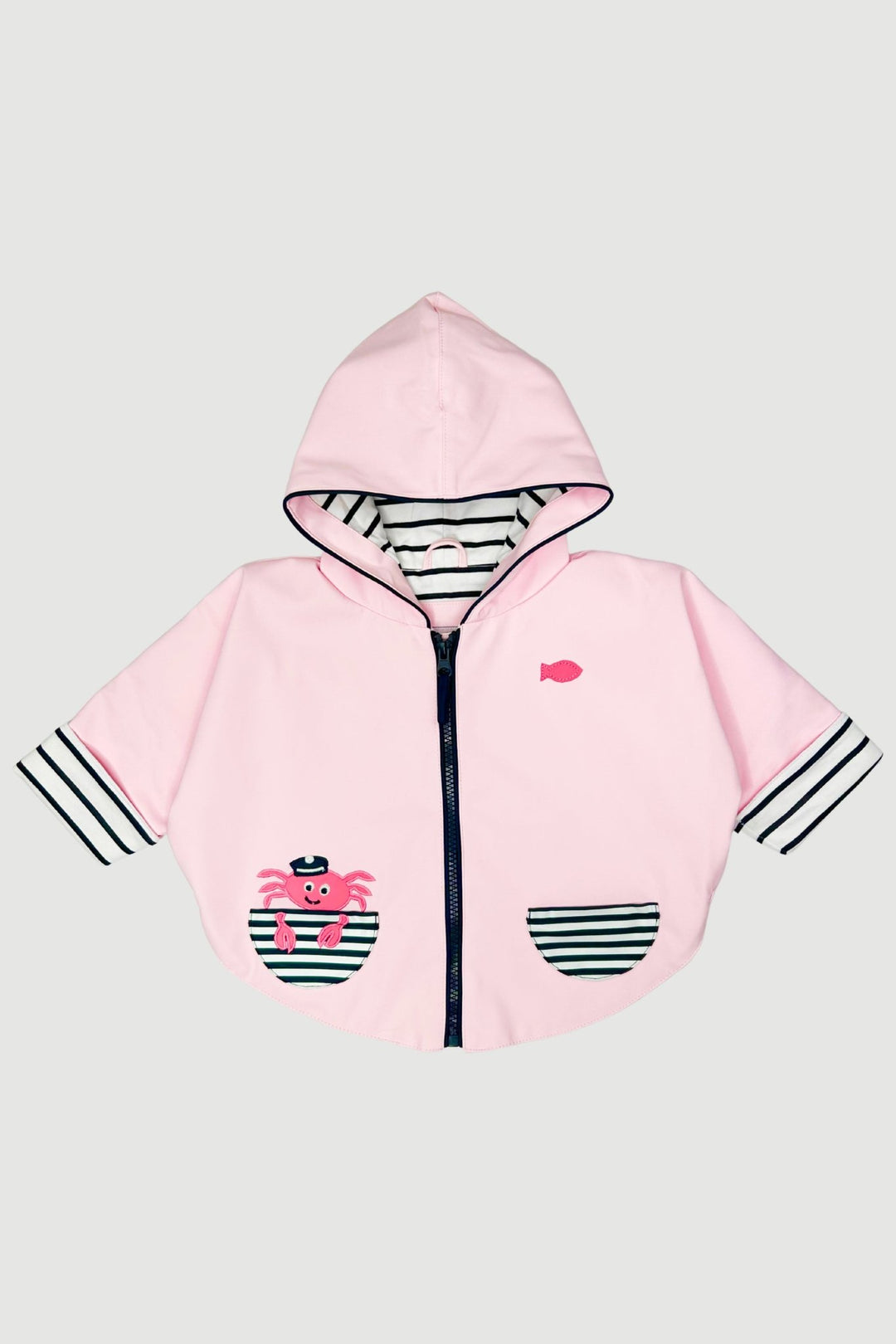 Week - end à la Mer "Georgie" Pale Pink Waterproof Cape - Millie and John