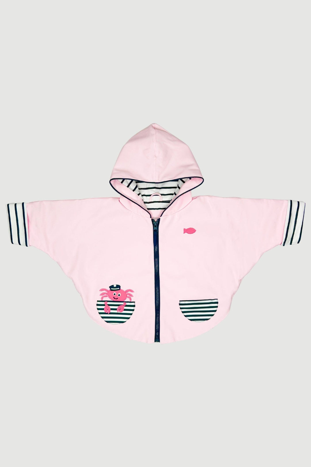 Week - end à la Mer "Georgie" Pale Pink Waterproof Cape - Millie and John