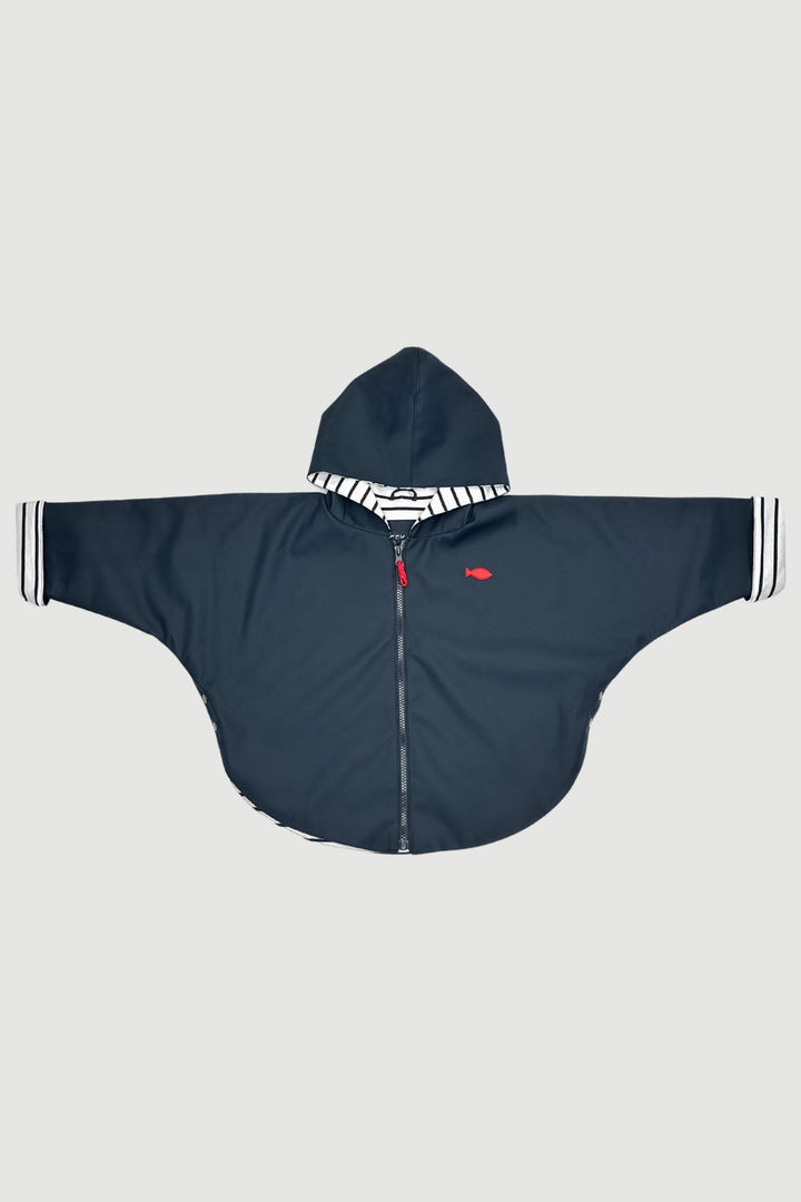Week - end à la Mer "Nemo" Navy Blue Waterproof Cape - Millie and John