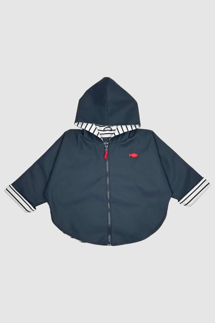 Week - end à la Mer "Nemo" Navy Blue Waterproof Cape - Millie and John