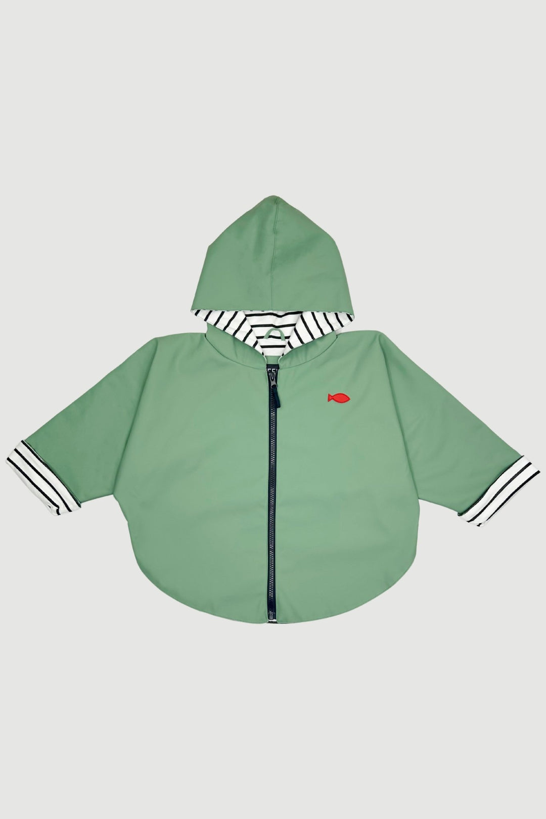 Week - end à la Mer "Nemo" Sage Green Waterproof Cape - Millie and John