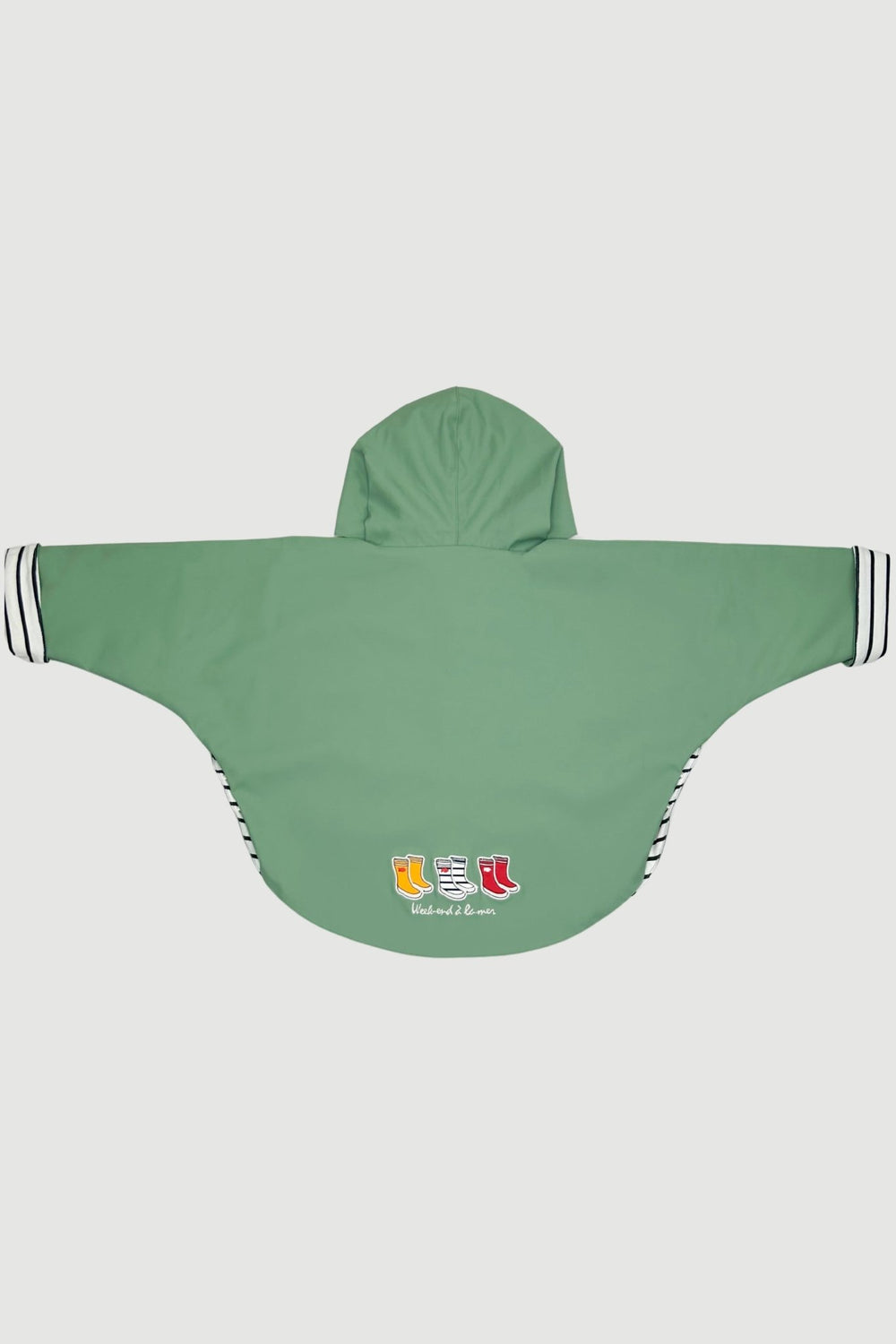 Week - end à la Mer "Nemo" Sage Green Waterproof Cape - Millie and John