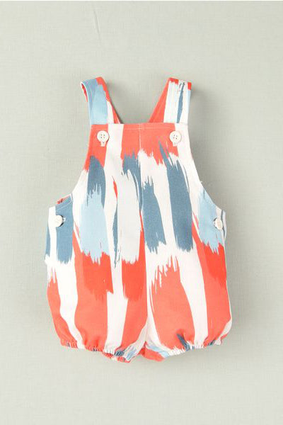 Cocote "Andreas" Multicoloured Abstract Dungaree Romper | Millie and John
