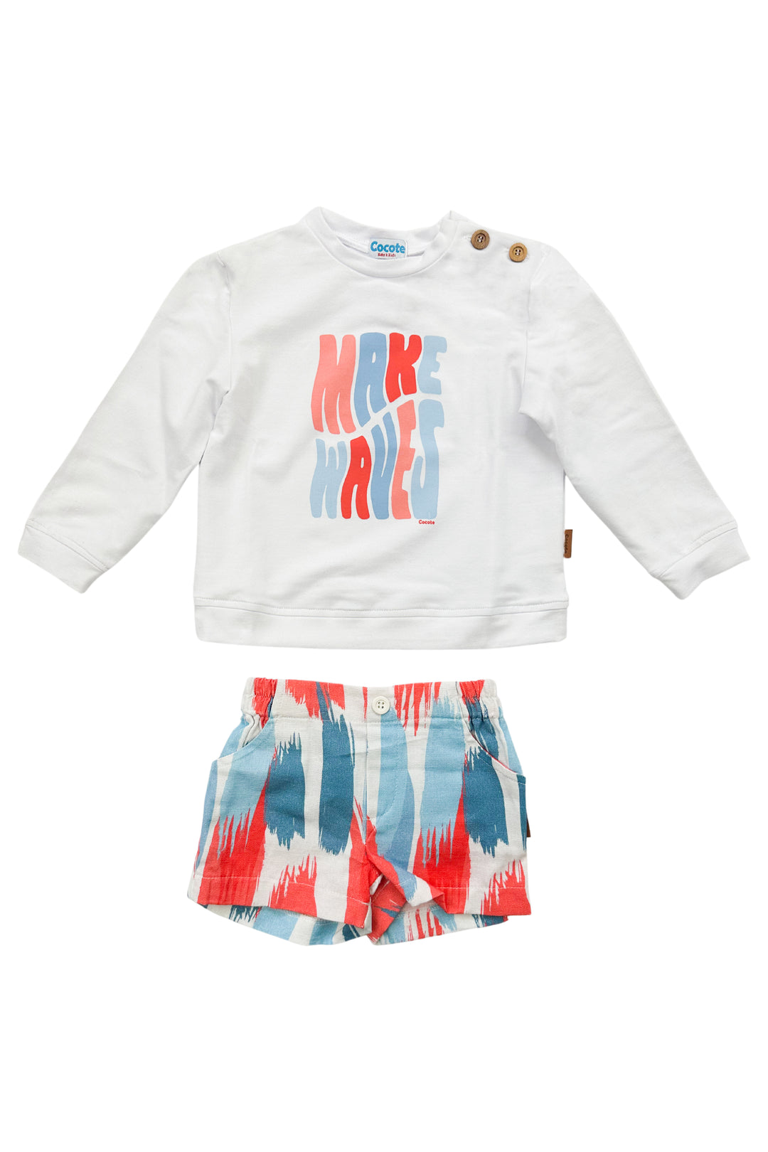 Cocote "Jacob" Multicoloured Abstract Top & Shorts | Millie and John