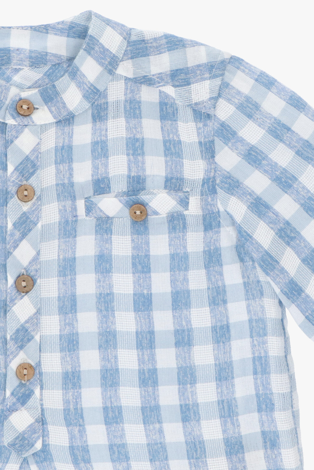 Martín Aranda "Oberon" French Blue Gingham Shirt &amp; Shorts | Millie and John