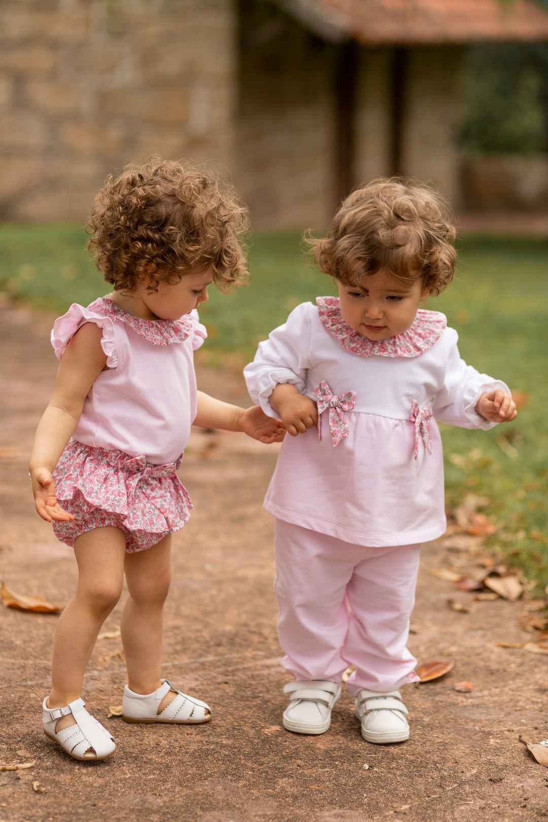 Deolinda "Cordelia" Pink Vintage Floral Blouse & Bloomers | Millie and John