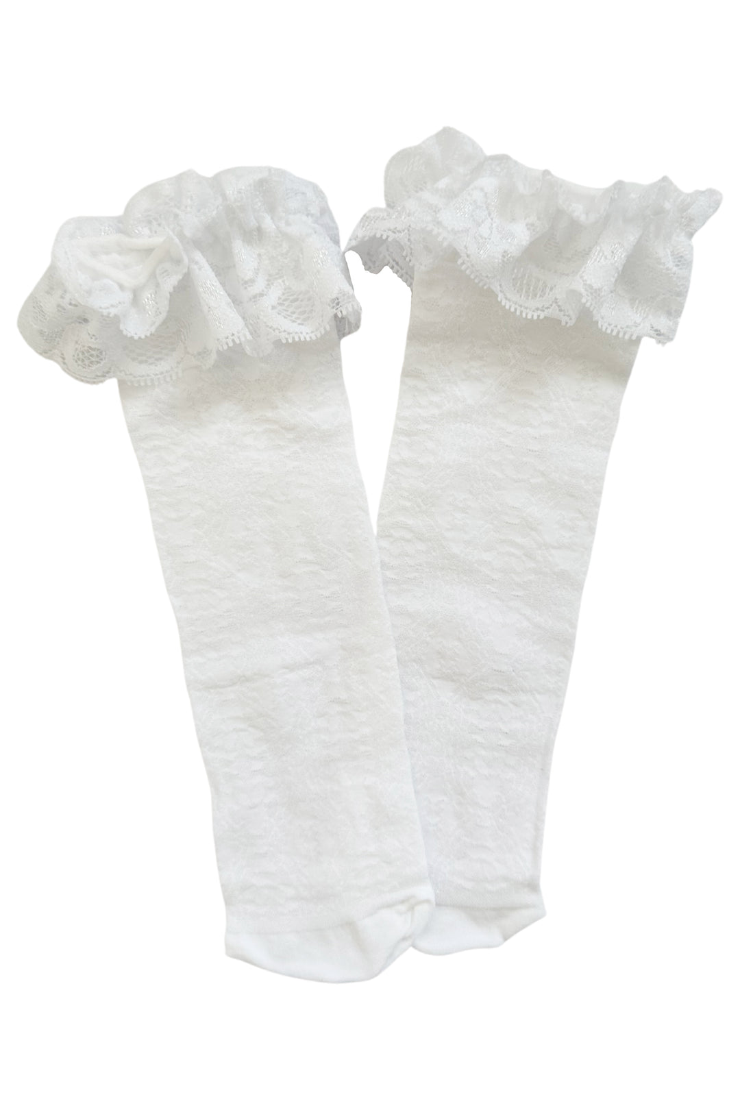 Meia Pata White Lace Knee High Socks | Millie and John