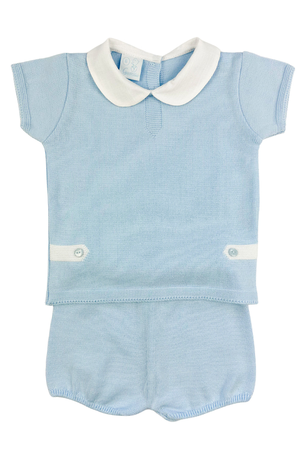 Granlei "Grayson" Blue Knit Top & Shorts | Millie and John