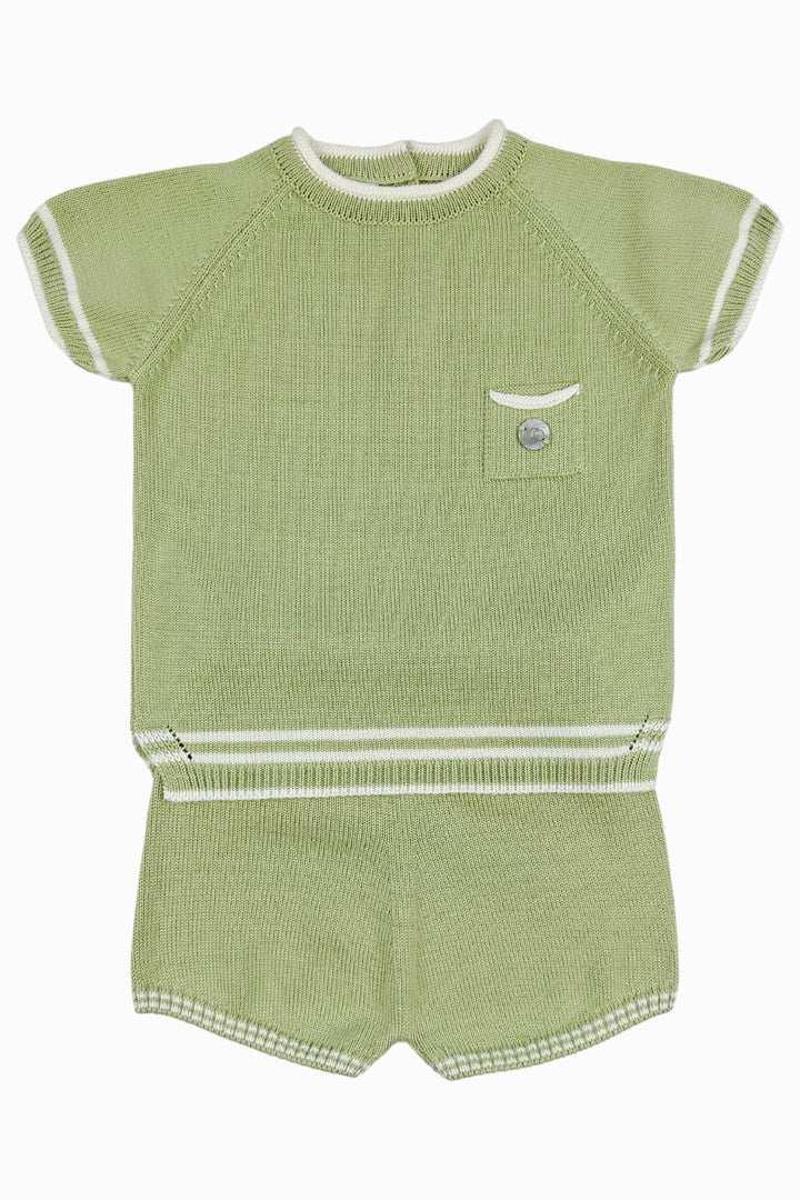 Granlei "Kylo" Olive Green Knit Top & Shorts | Millie and John