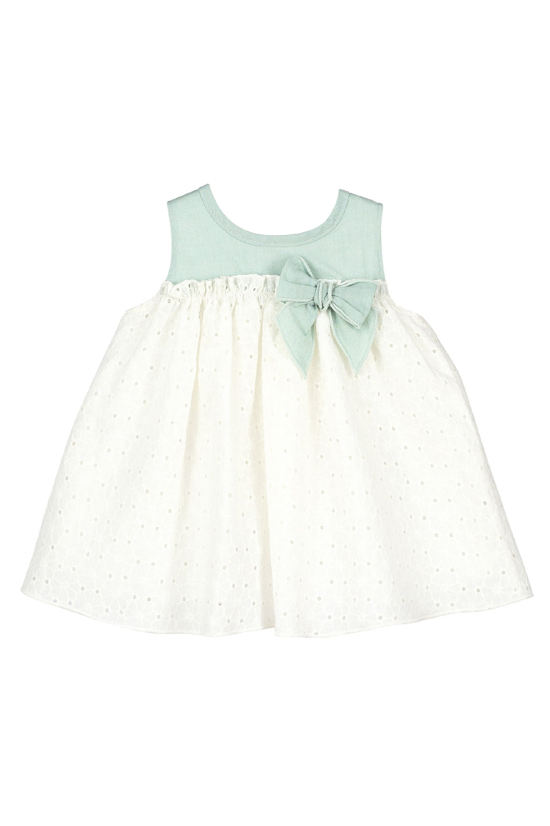 Calamaro Excellentt "Kitty" Mint Broderie Anglaise Dress | Millie and John