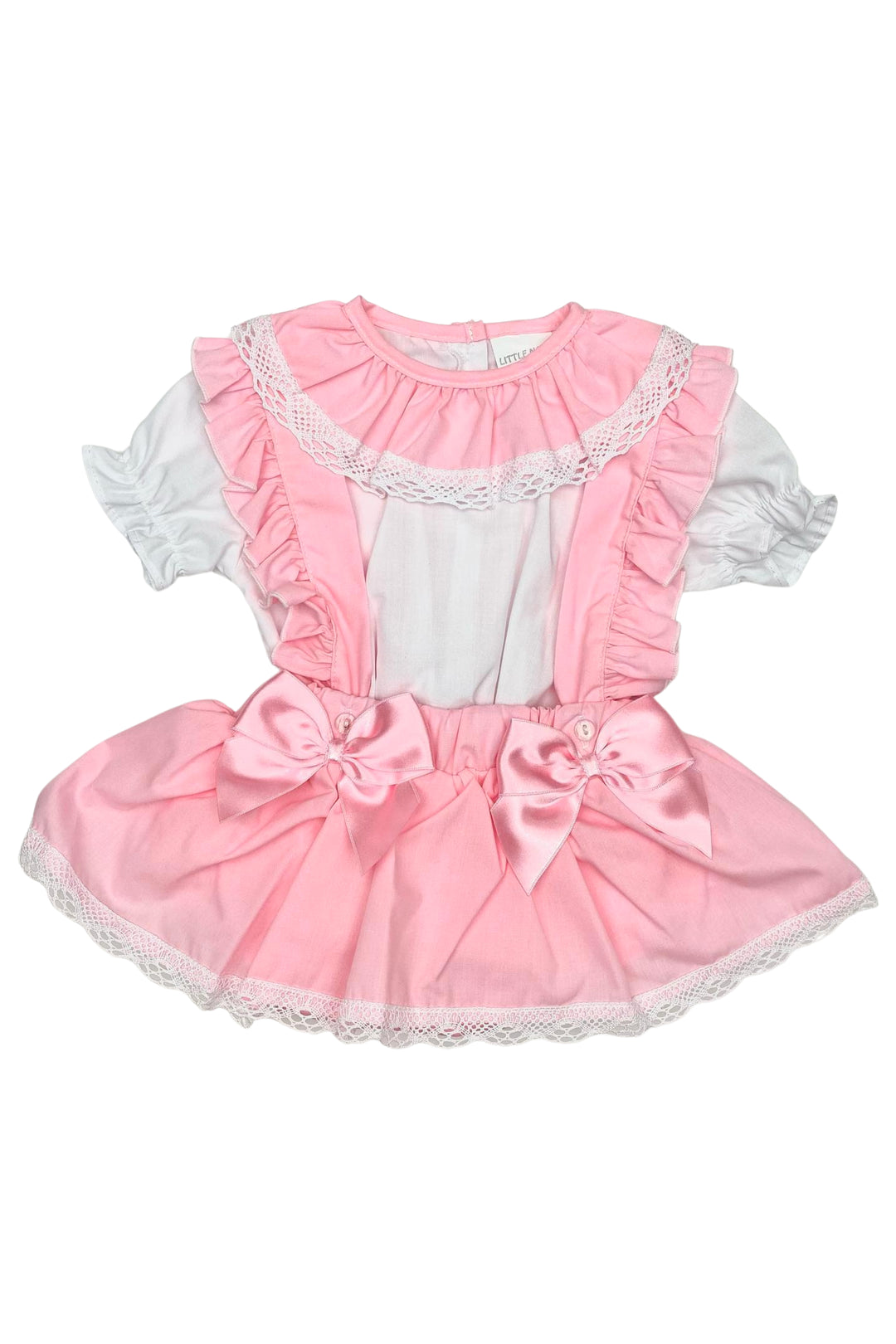 Little Nosh "Athena" Blouse & Neon Pink Bloomer Skirt | Millie and John