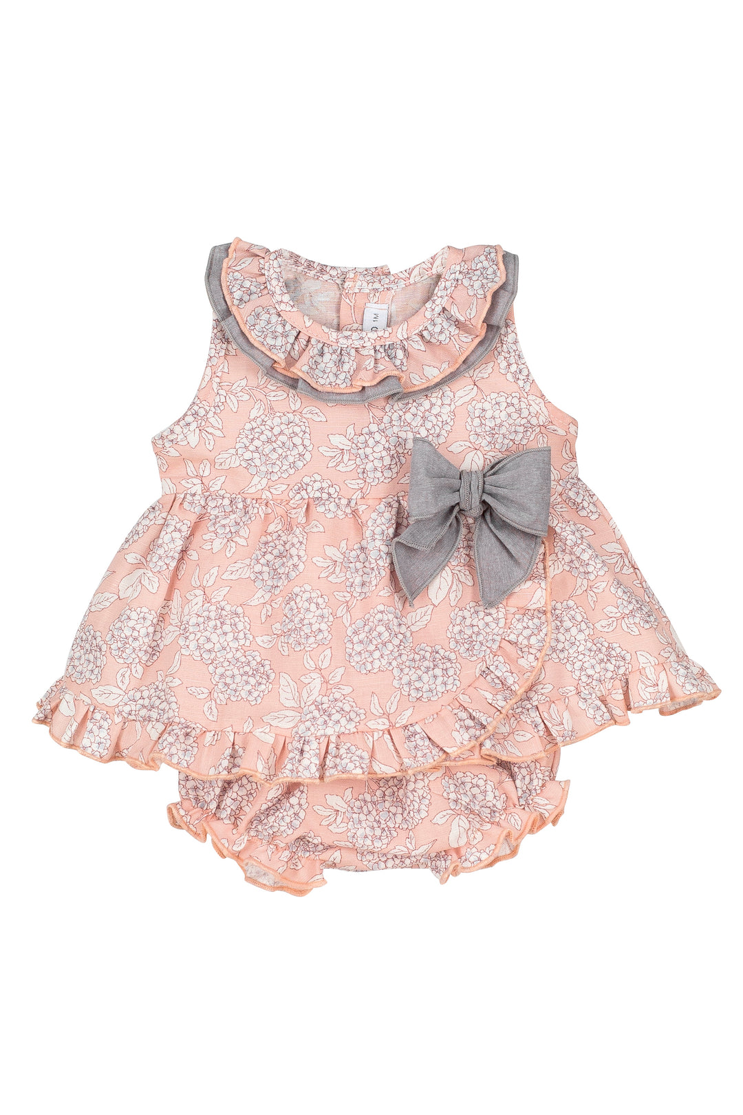 Calamaro Excellentt "Gracie" Dusky Pink Floral Dress & Bloomers | Millie and John