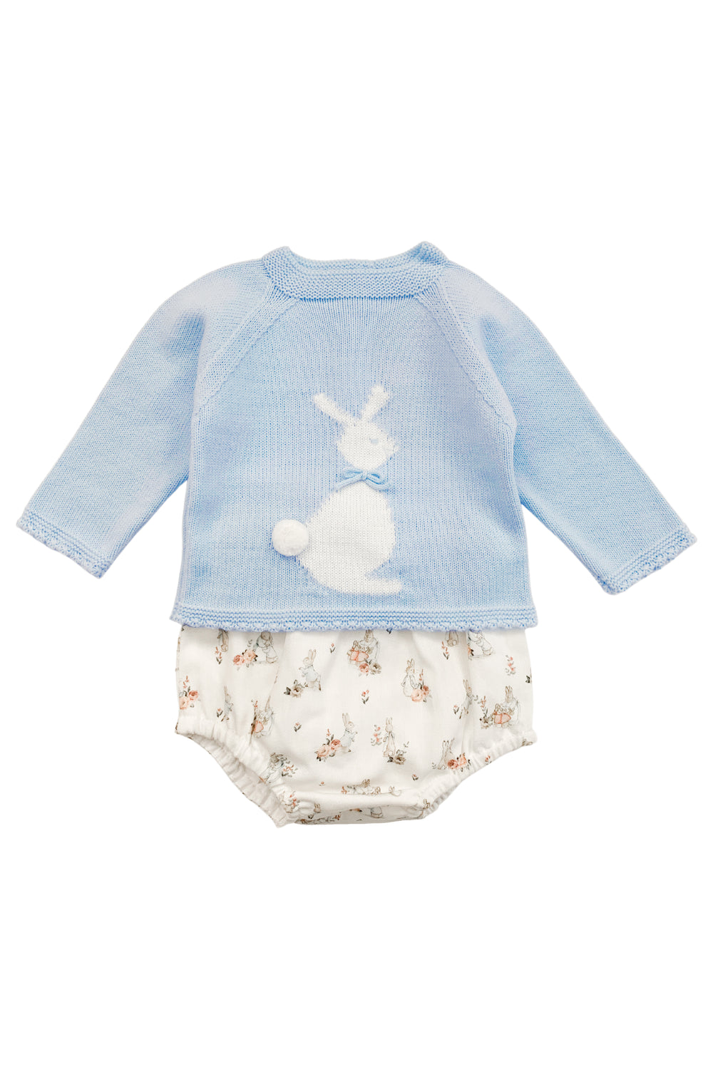 Granlei "Hadley" Blue Knit Peter Rabbit Top & Jam Pants | Millie and John