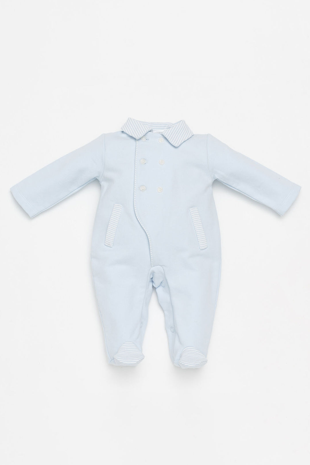 Deolinda "Ernest" Blue Sleepsuit | Millie and John