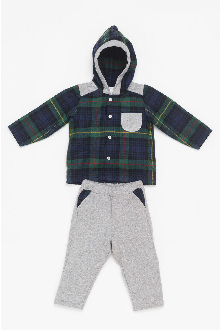 Deolinda "Monty" Green Check Hoodie & Trousers | Millie and John