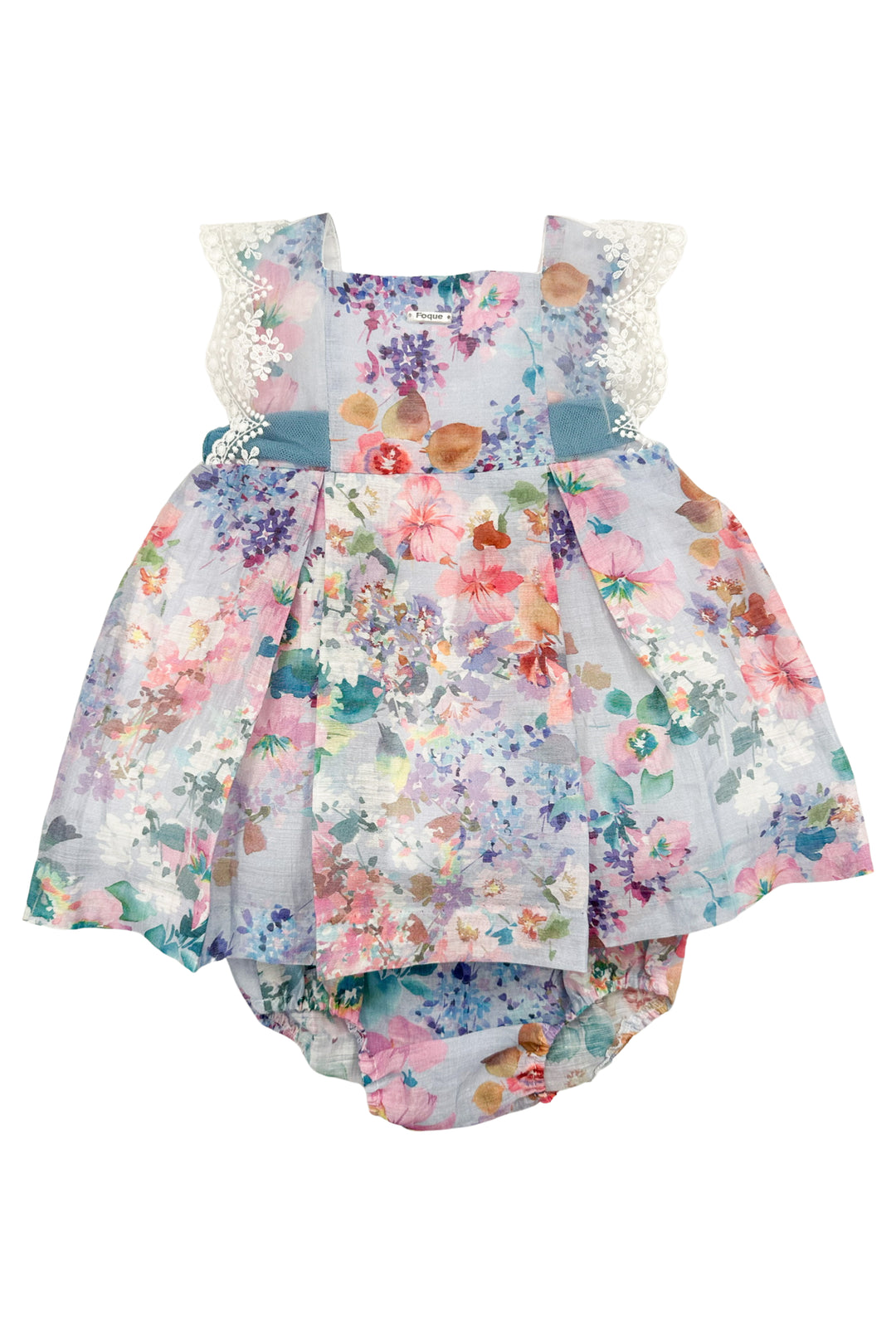 Foque PREORDER "Rosa" Purple Floral Lace Dress & Bloomers | Millie and John
