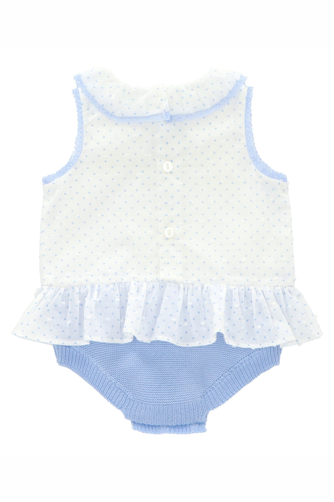 Martín Aranda "Adira" Blue Polka Dot Tutu Romper | Millie and John