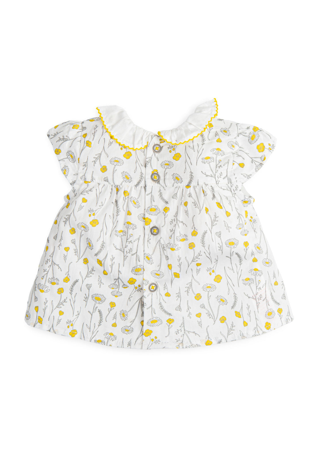 Tutto Piccolo "Melia" Yellow Floral Blouse & Knit Bloomers | Millie and John