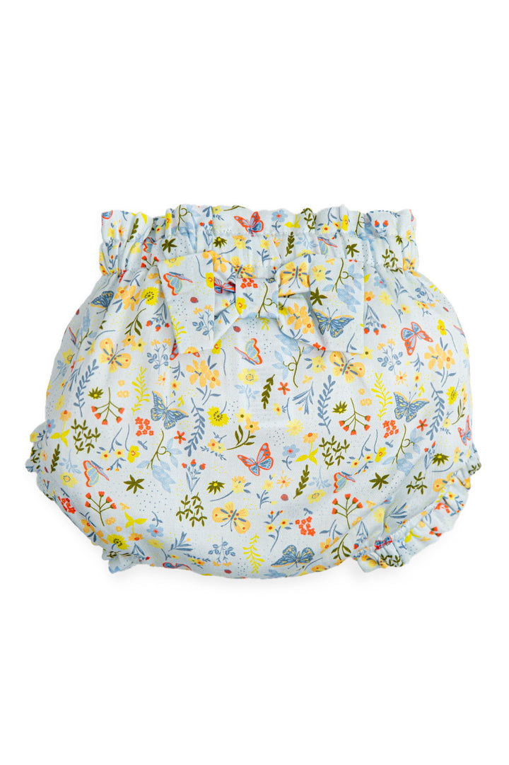 Tutto Piccolo "Carmen" Blue & Yellow Floral Blouse & Bloomers | Millie and John